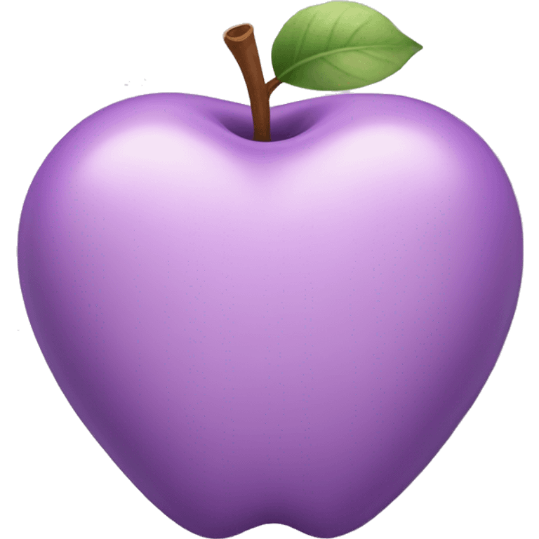 Pastel purple apple heart emoji