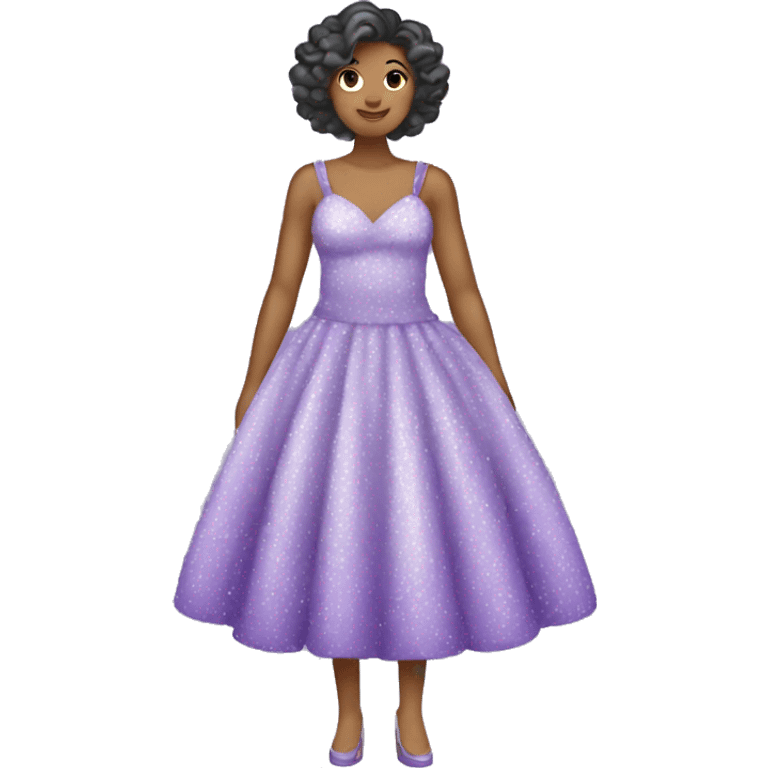 Lavender sparkly dress emoji