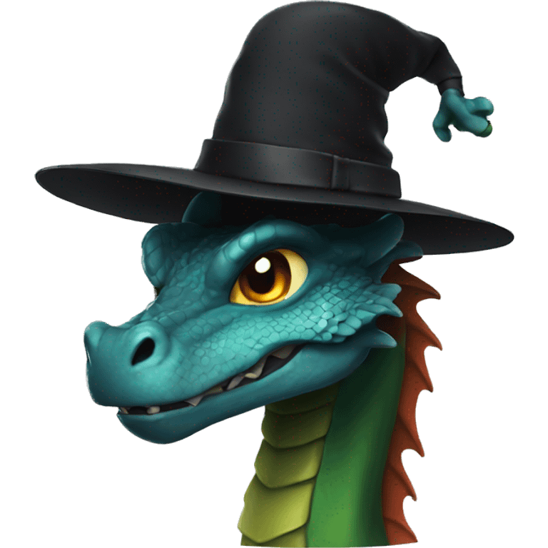 dragon with black hat emoji