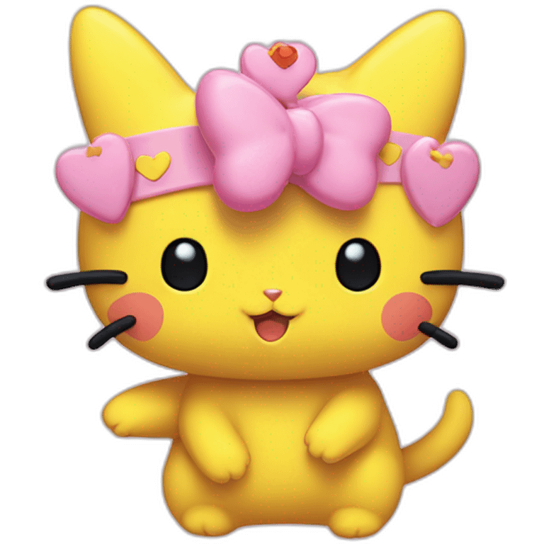 Hello kitty cœur pikatchu emoji