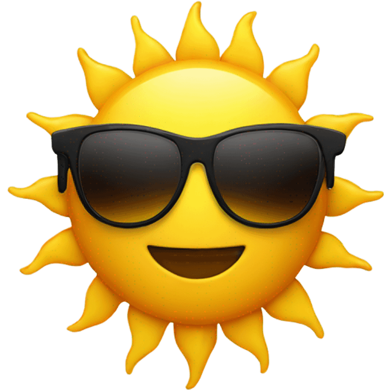 A sun with sunglasses on emoji