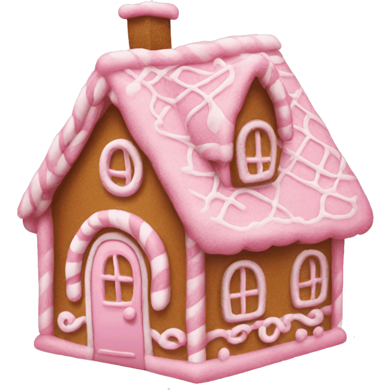 light pink gingerbread house emoji