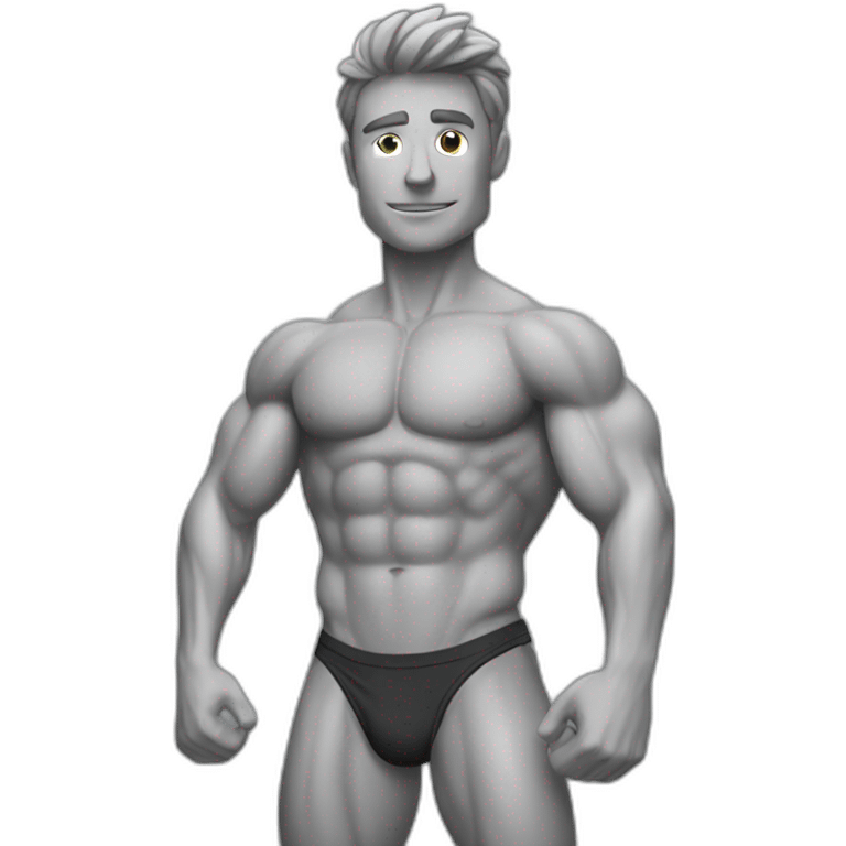 Muscular male body emoji