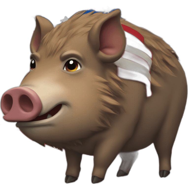 Boar with American Flag emoji