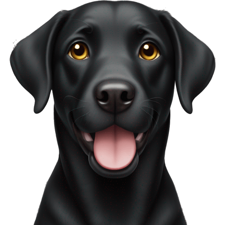 happy Black Labrador emoji