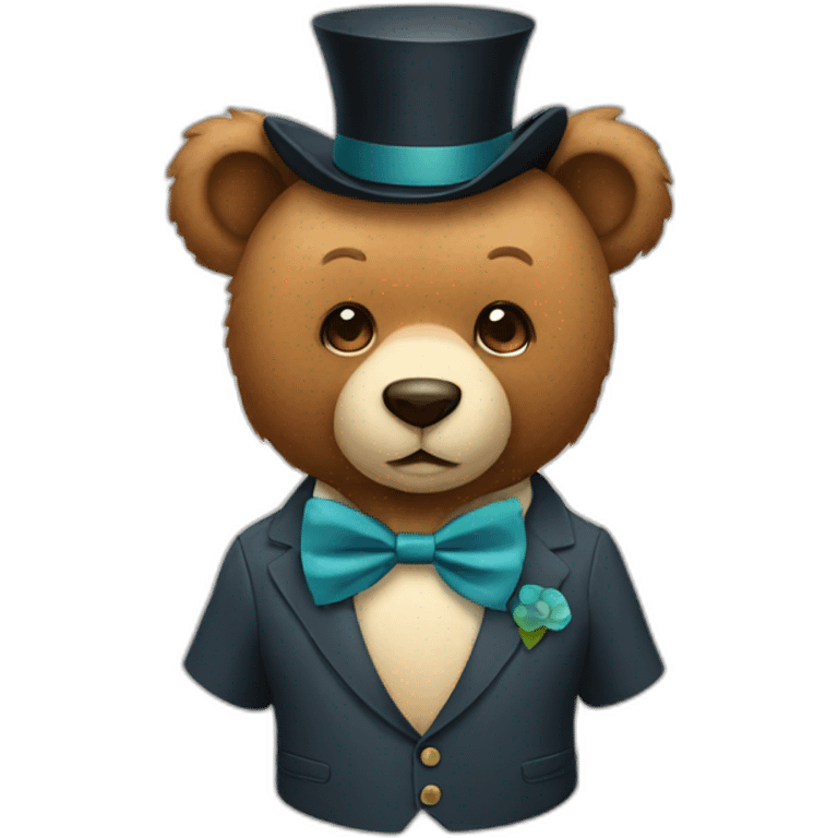 bear wearing a bow  emoji