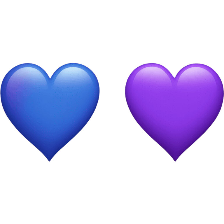 Blue and purple heart  emoji