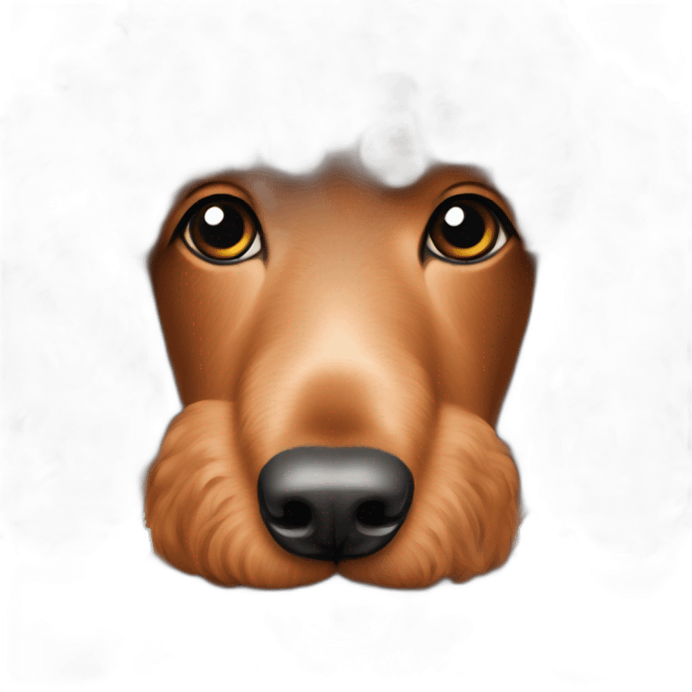 red standard poodle emoji