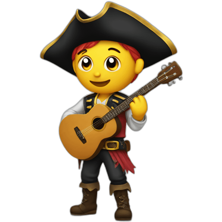 pirate doing guitar emoji