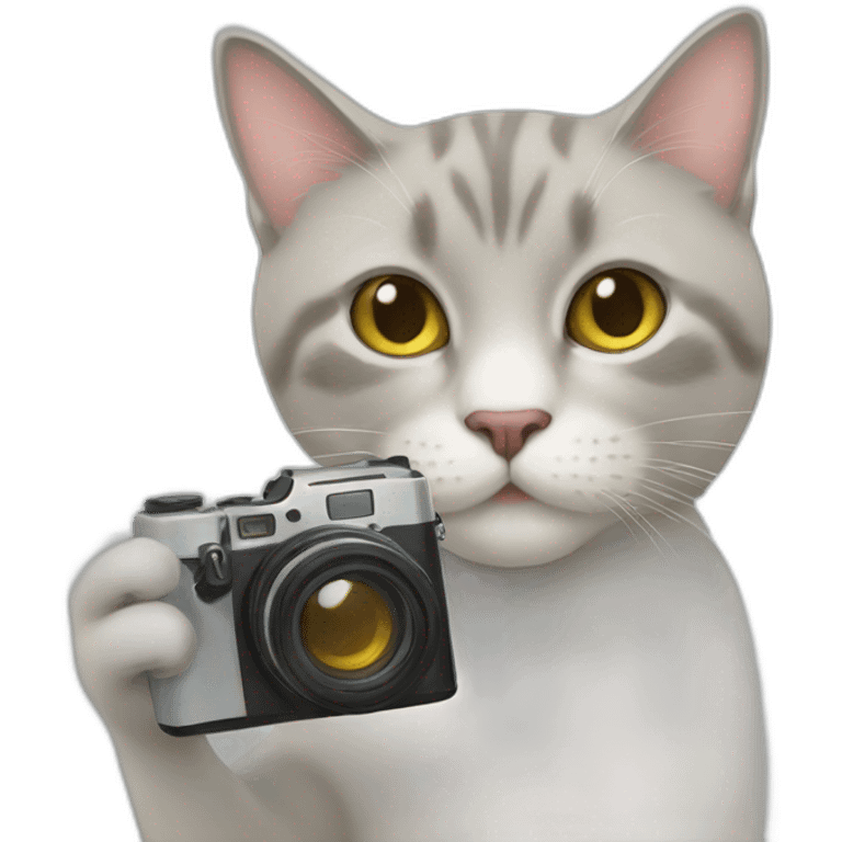 Cat taking photo emoji