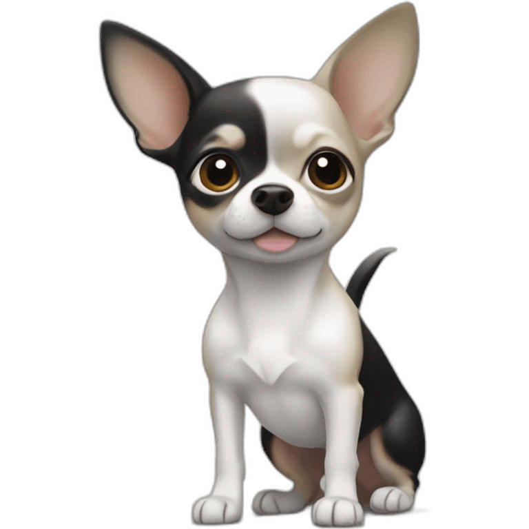 Chihuahua blanc et noir  emoji