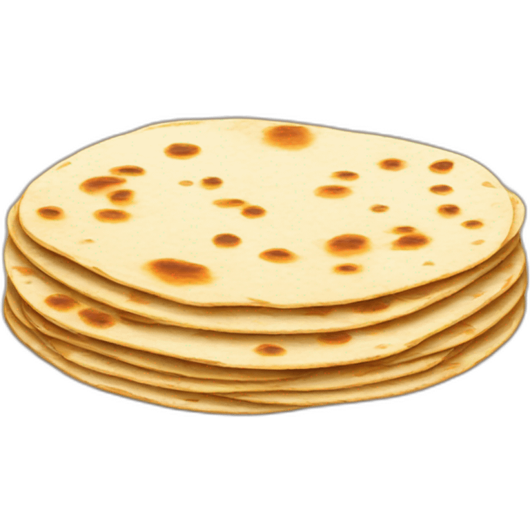 Small Stack of tortillas with some grill marks emoji