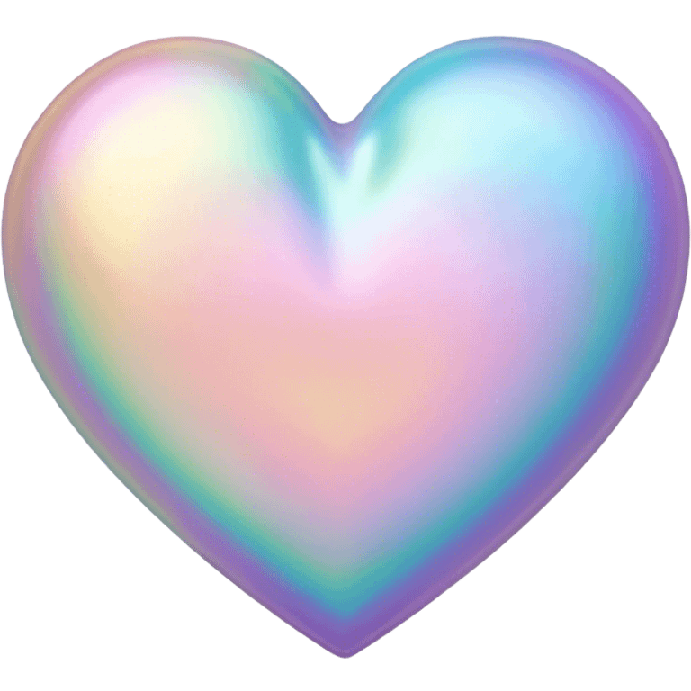 Pastel iridescent heart emoji