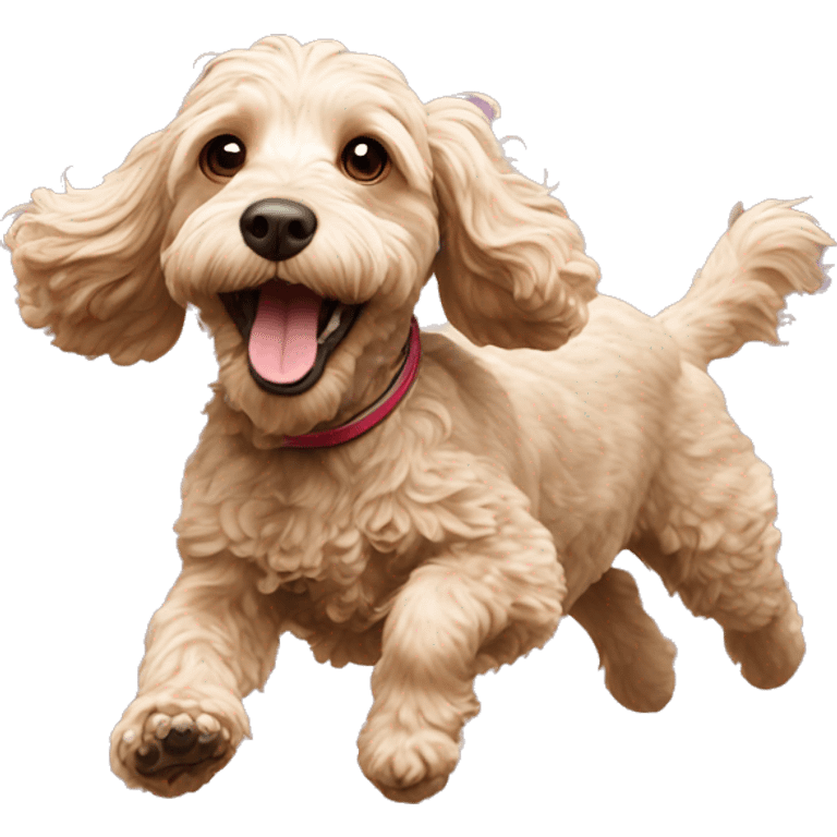 Cockapoo running  emoji