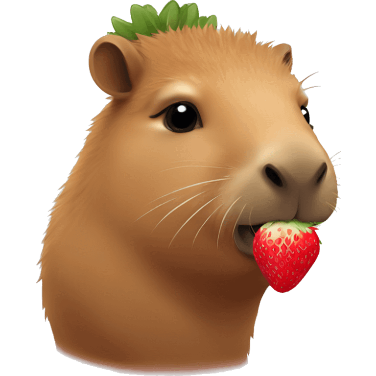 capybara with strawberry emoji