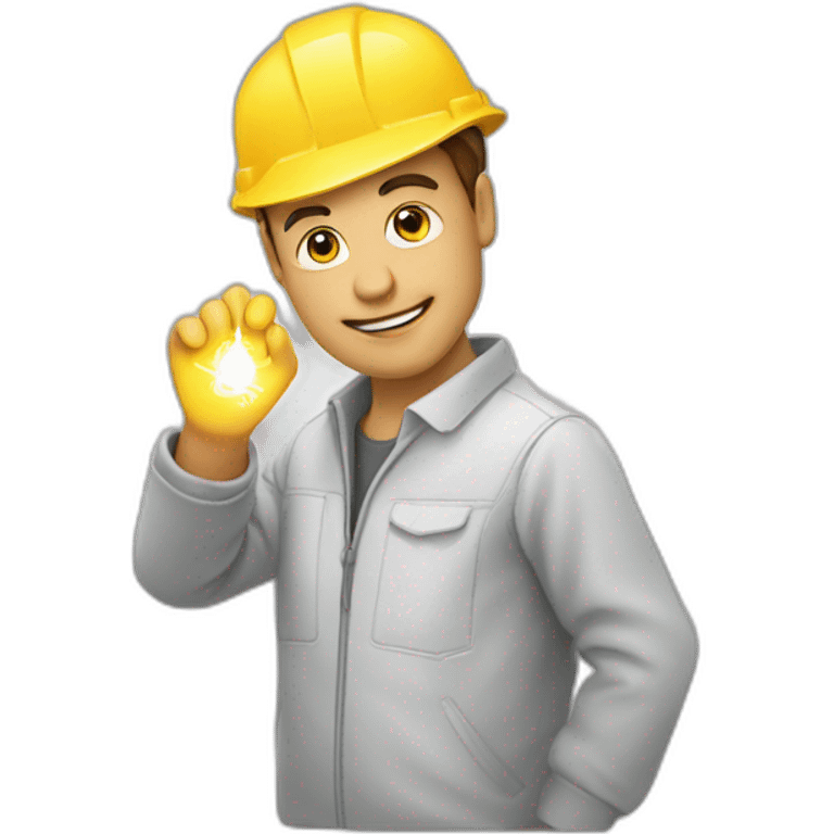 Homme qui prend l’électricité emoji