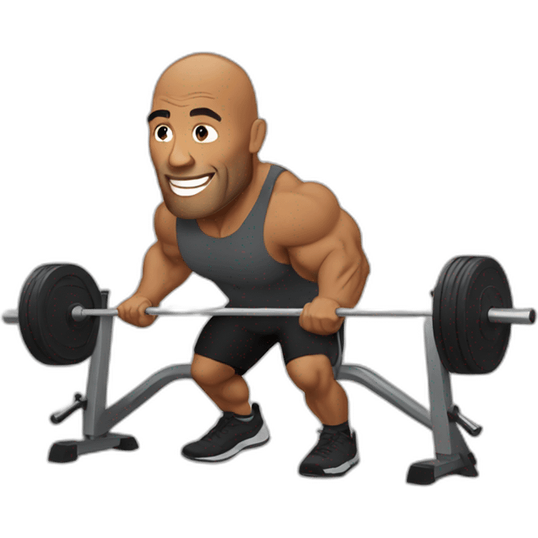 the rock working out emoji