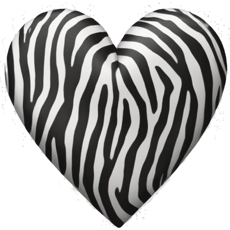 zebra print heart emoji