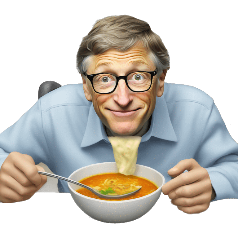 bill gates eating soup in ohio emoji