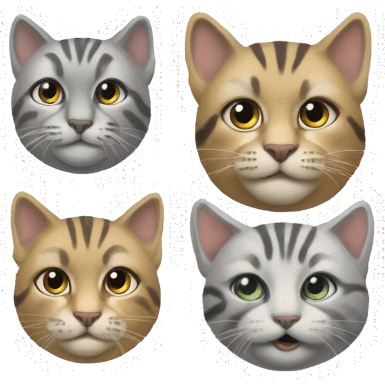 Очень удивленная кошка британская тигровая emoji