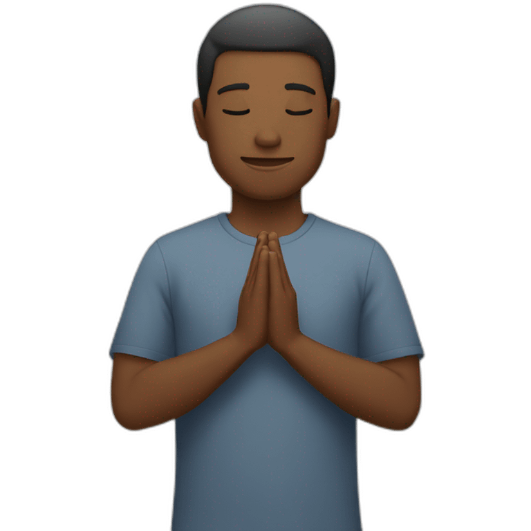 Man praying with joined hands emoji