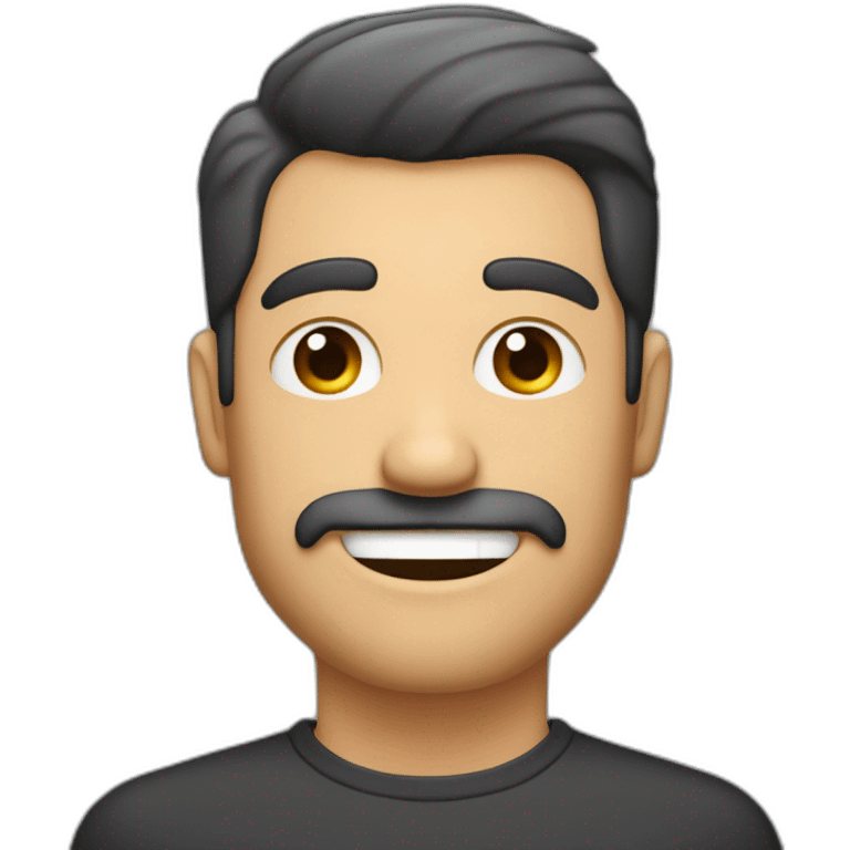 Hombre blanco sin barba sin bigote con pelo negro corto sosteniendo una jarra de cerveza emoji