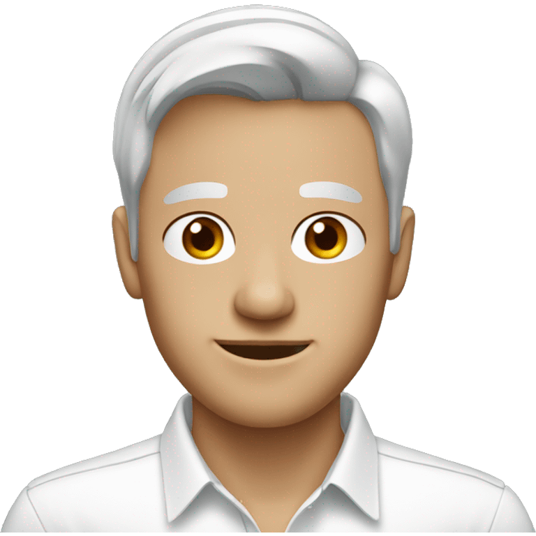 male portrait in white shirt emoji