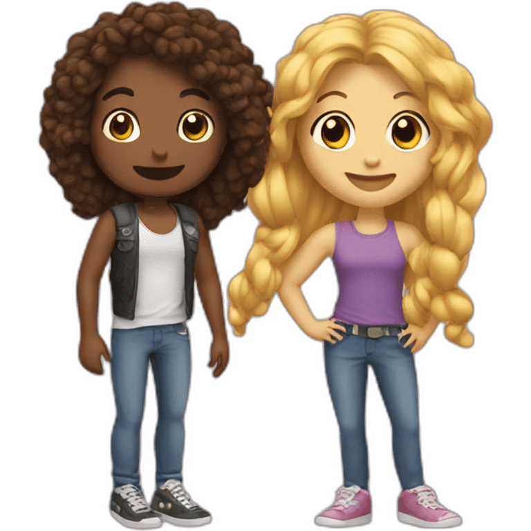 best friends hanging out emoji