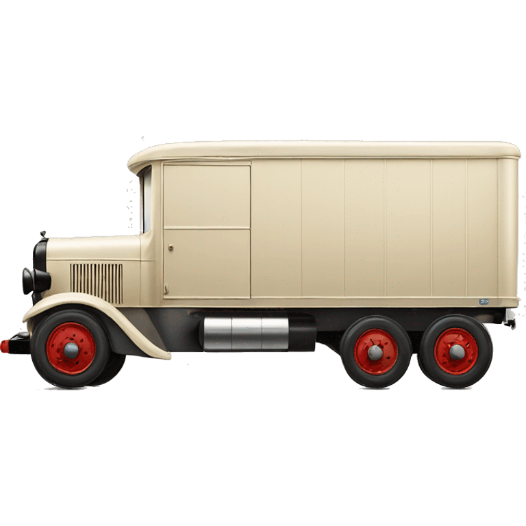 Streamlined Very long 1934 moving truck side view  emoji