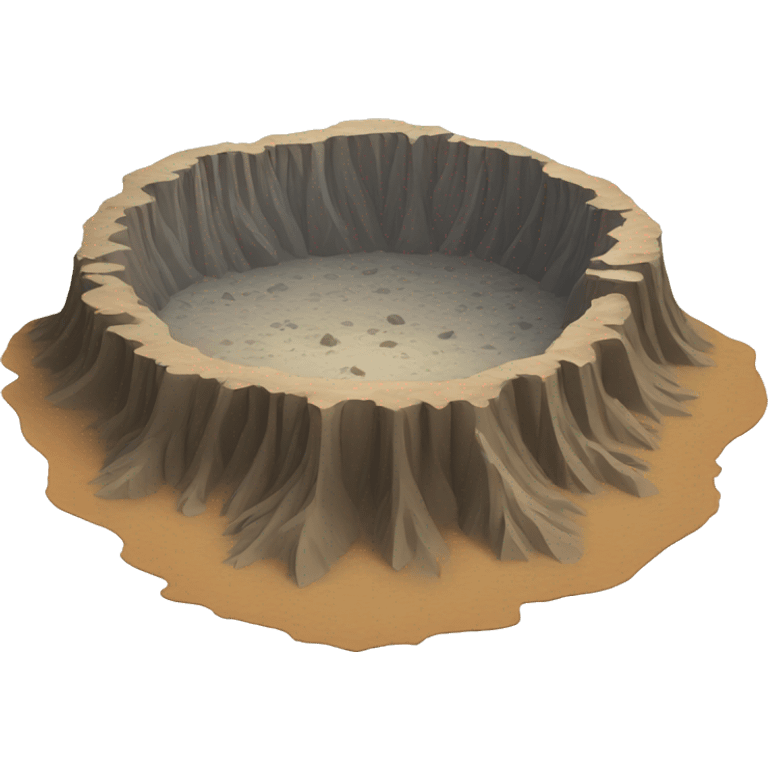 crater with leg emoji