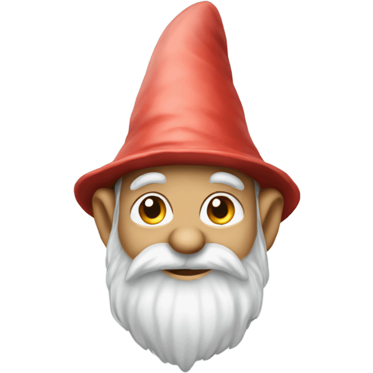 A gnome with a a hat that looks like bunny ears emoji