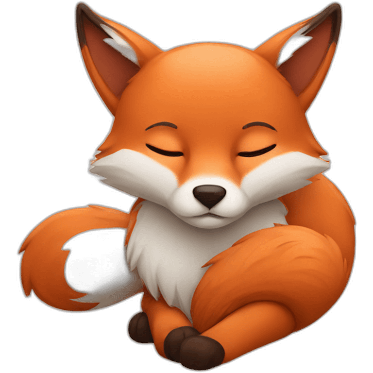 sleep fox emoji