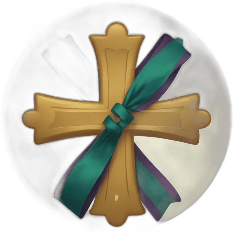 protestant Cross & Ribbon emoji