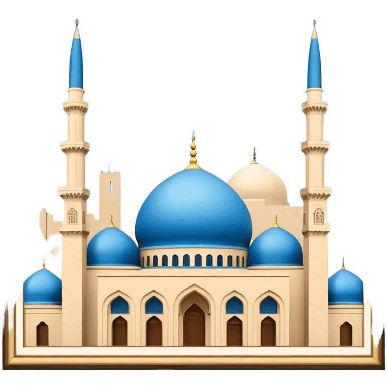 Mohammad Al-Amin Mosque Emoji of Beirut – Featuring its blue dome, tall minarets, and Arabic calligraphy. emoji