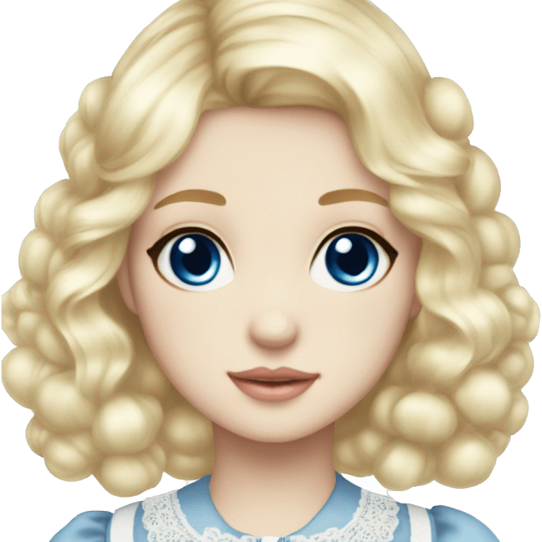 sweet lolita blond hair blue eyes white skin emoji