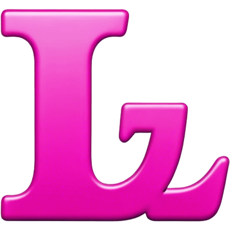 Letter “L” in magenta pink color emoji