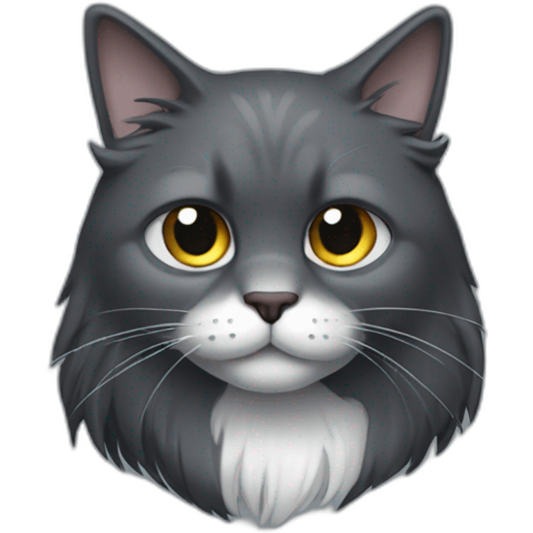 all-darkgrey-cat-long-hair broken ear emoji