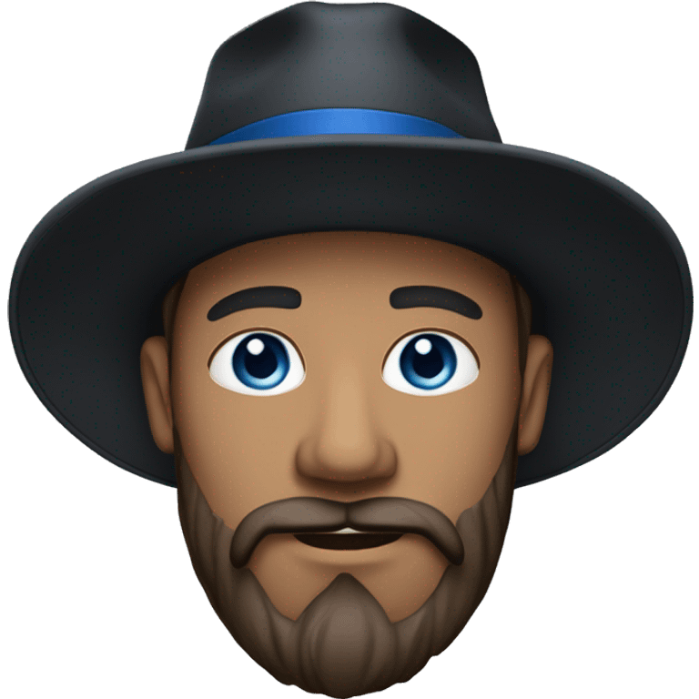 35 years old, male, red hair, black basketball hat, blue eyes, pale complexion, thick beard and thin mustache emoji