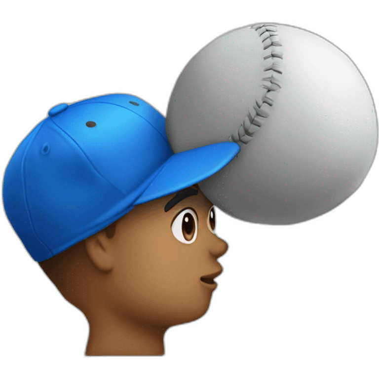 Sisyphus with a blue baseball cap emoji