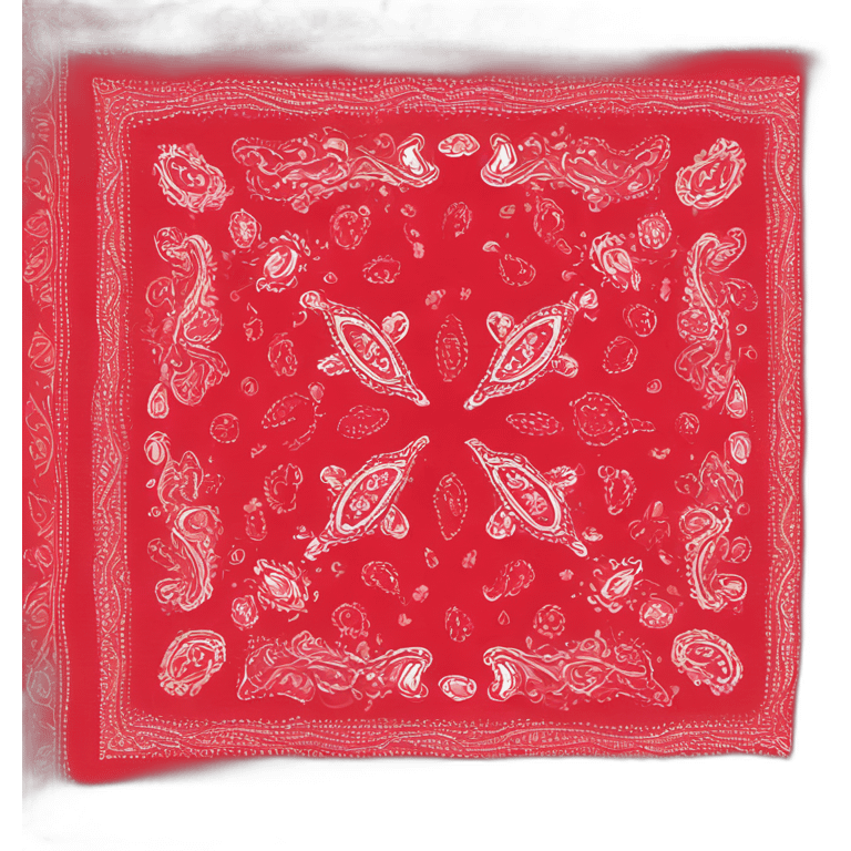 Red bandanna with Paisley pattern emoji