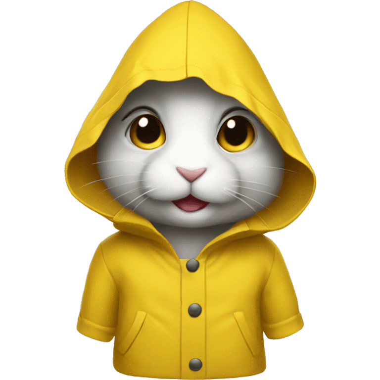 rabbit with yellow raincoat emoji