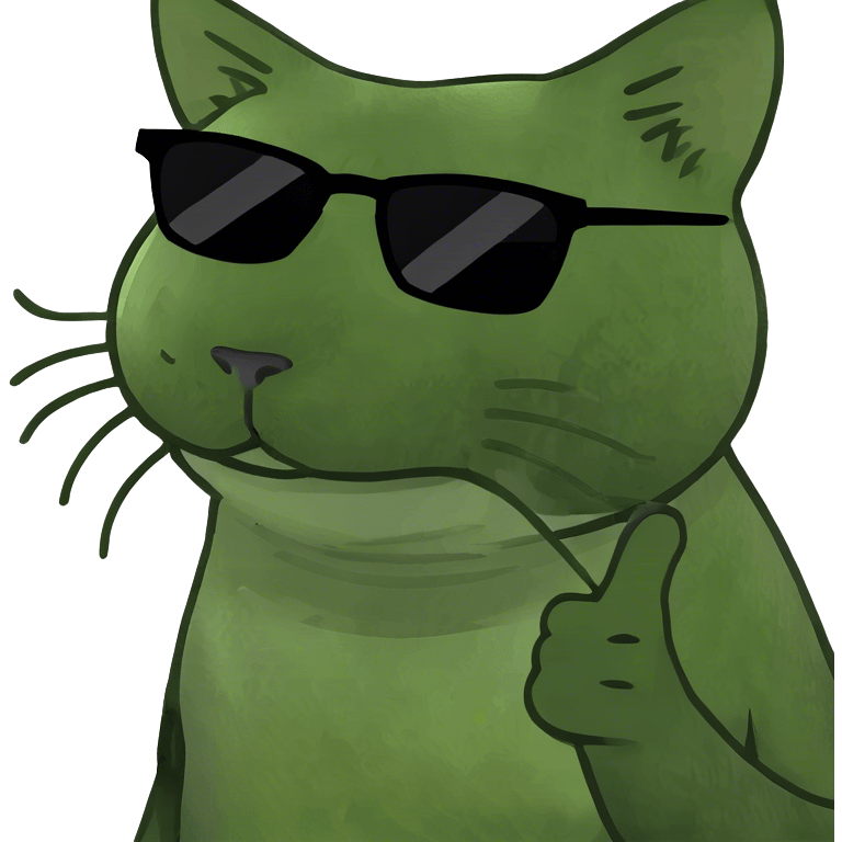 Cat with sunglasses emoji