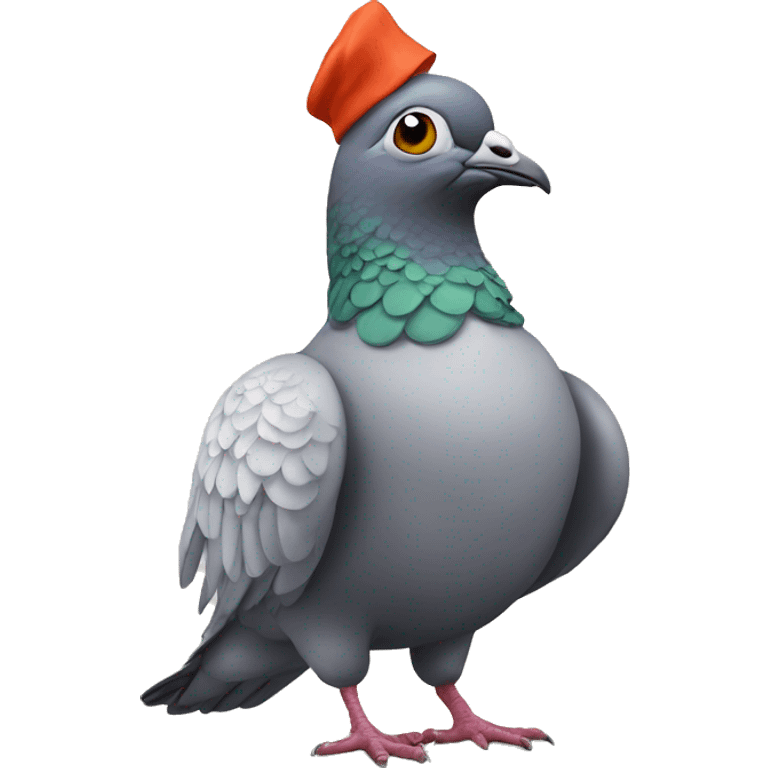 pigeon in clown costume emoji