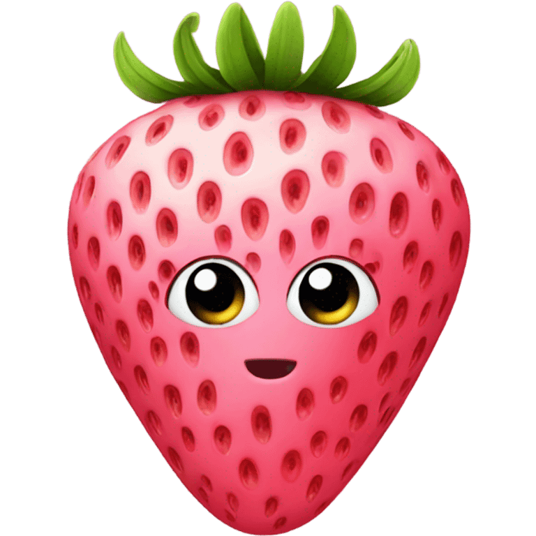 Pink strawberry  emoji