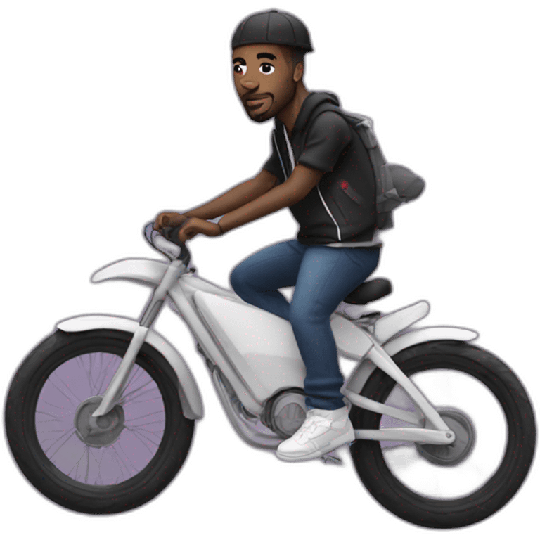 french rapper jul on a bike emoji