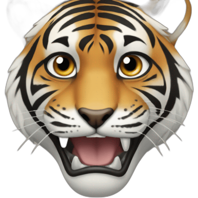 Un tigre qui fait pipi emoji