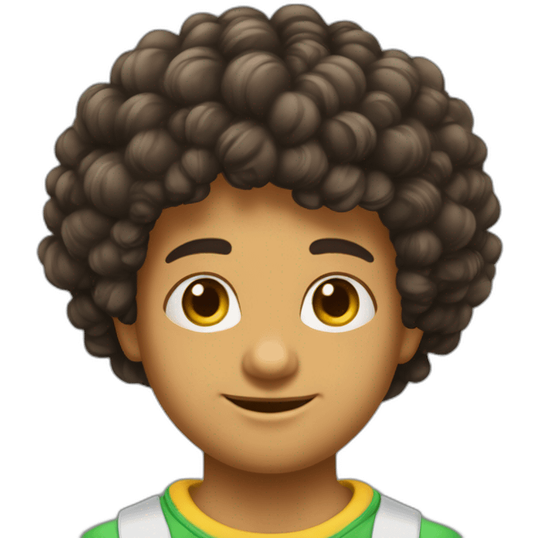 Cria de favela cabelo com reflexo alinhado emoji