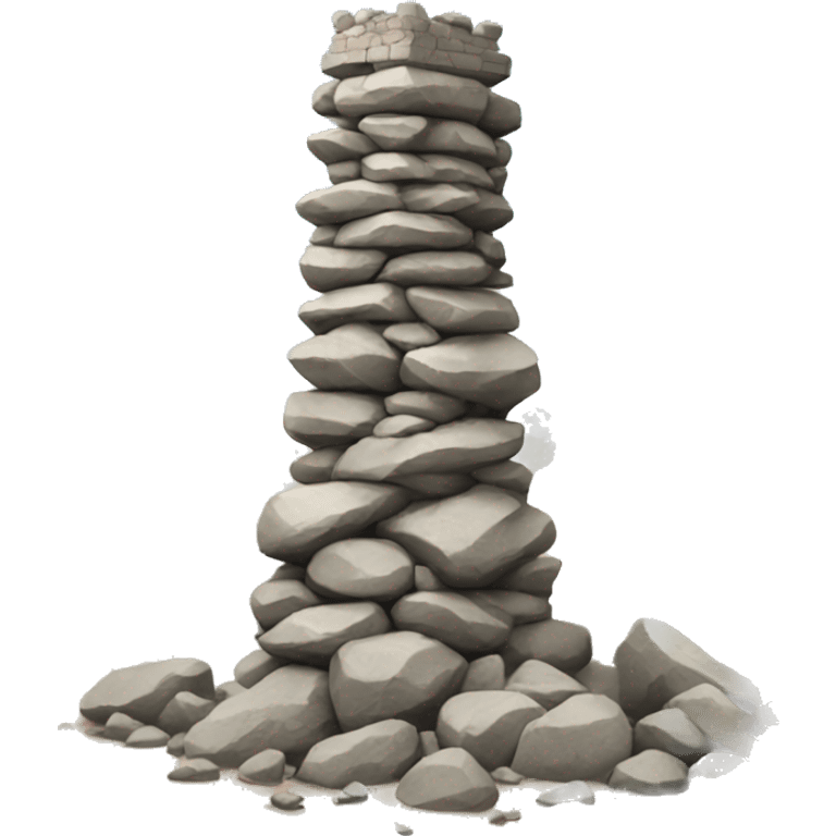 tower made from rocks emoji