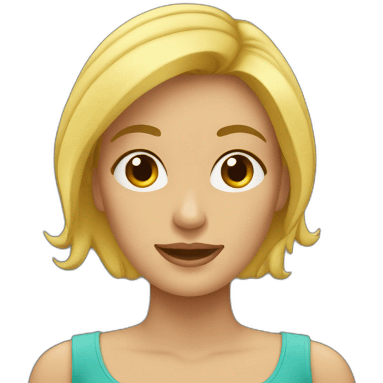 Mujer rubia pamplonesa emoji