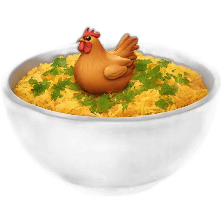 Chicken Biryani in a bowl emoji